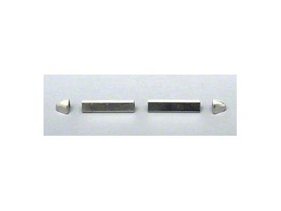 Chevy Sunvisor Trims, Stainless Steel, Interior, 1955-1957