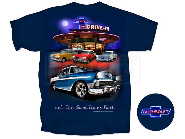 Chevy, T-Shirt, Nighttime Drive-In