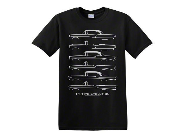 Chevy T-Shirt, Tri-5 Evolution, Black