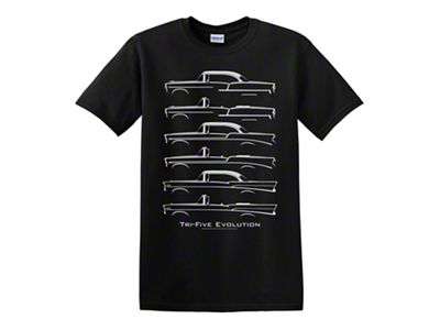 Chevy T-Shirt, Tri-5 Evolution, Black