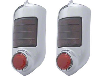 Chevy Taillight Assemblies, Complete, With Chrome Bezels, Show Quality 1951-1952