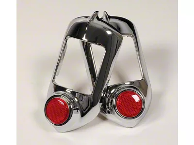 Chevy Taillight Bezels, With Reflectors, Show Quality 1951-1952