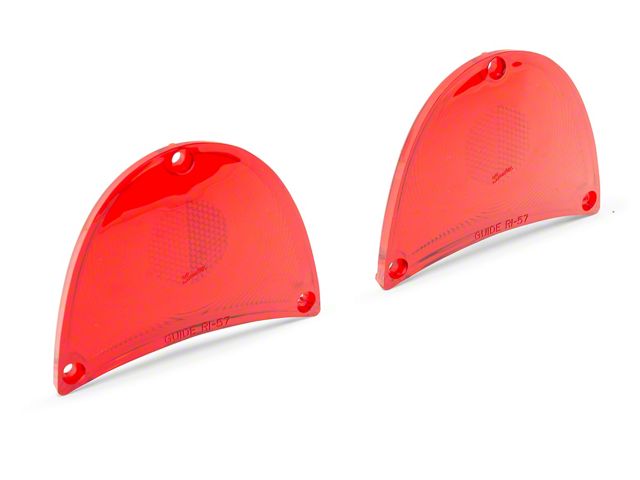 Tail Light Lens; Red Lens; Driver and Passenger Side (1957 150, 210, Bel Air)