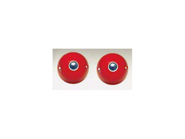 Chevy Taillight Lenses, With Blue Dots, 1956