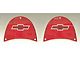 Chevy Taillight Lenses, With Bowtie Logos, Red, 1957