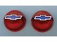 Chevy Taillight Lenses, With Chrome Bowtie Blue Center, 1956