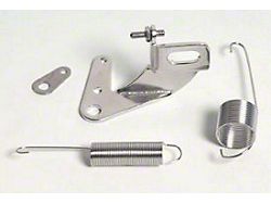 Chevy Throttle Cable Carburetor Bracket, With Return Spring, Lokar, 1955-1957