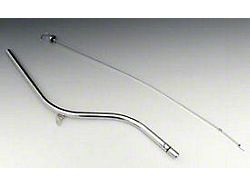 Chevy Transmission Dipstick & Tube, Turbo Hydra-Matic 350 TH350 Automatic Transmission, Chrome, 1955-1957