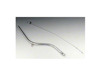 Chevy Transmission Dipstick & Tube, Turbo Hydra-Matic 350 TH350 Automatic Transmission, Chrome, 1955-1957