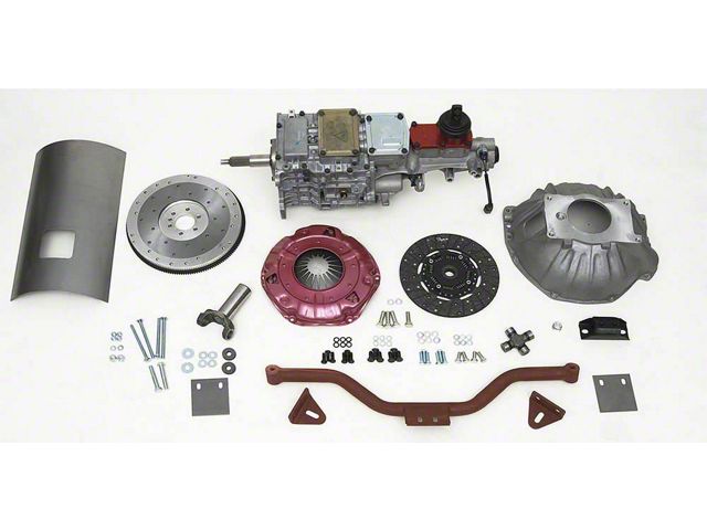 Chevy Tremec 5-Speed Transmission Kit, With Aluminum Flywheel, For Externally Balanced Engines, TKO 600, Non-Convertible, 1955-1957