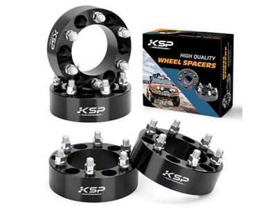 2-Inch Pro Billet Wheel Spacers; Black (88-98 K1500)