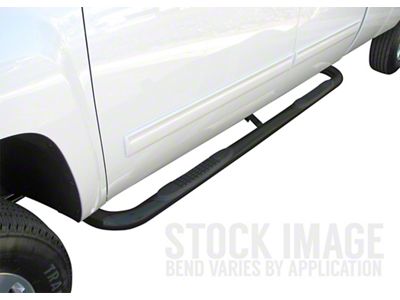 3-Inch Round Side Step Bars; Black (88-98 C1500, C2500, C3500, K1500, K2500, K3500 Extended Cab)