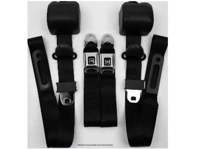 Chevy Truck 3 Point Seat Belt, Retractable, Bench Seat, 1973-1987