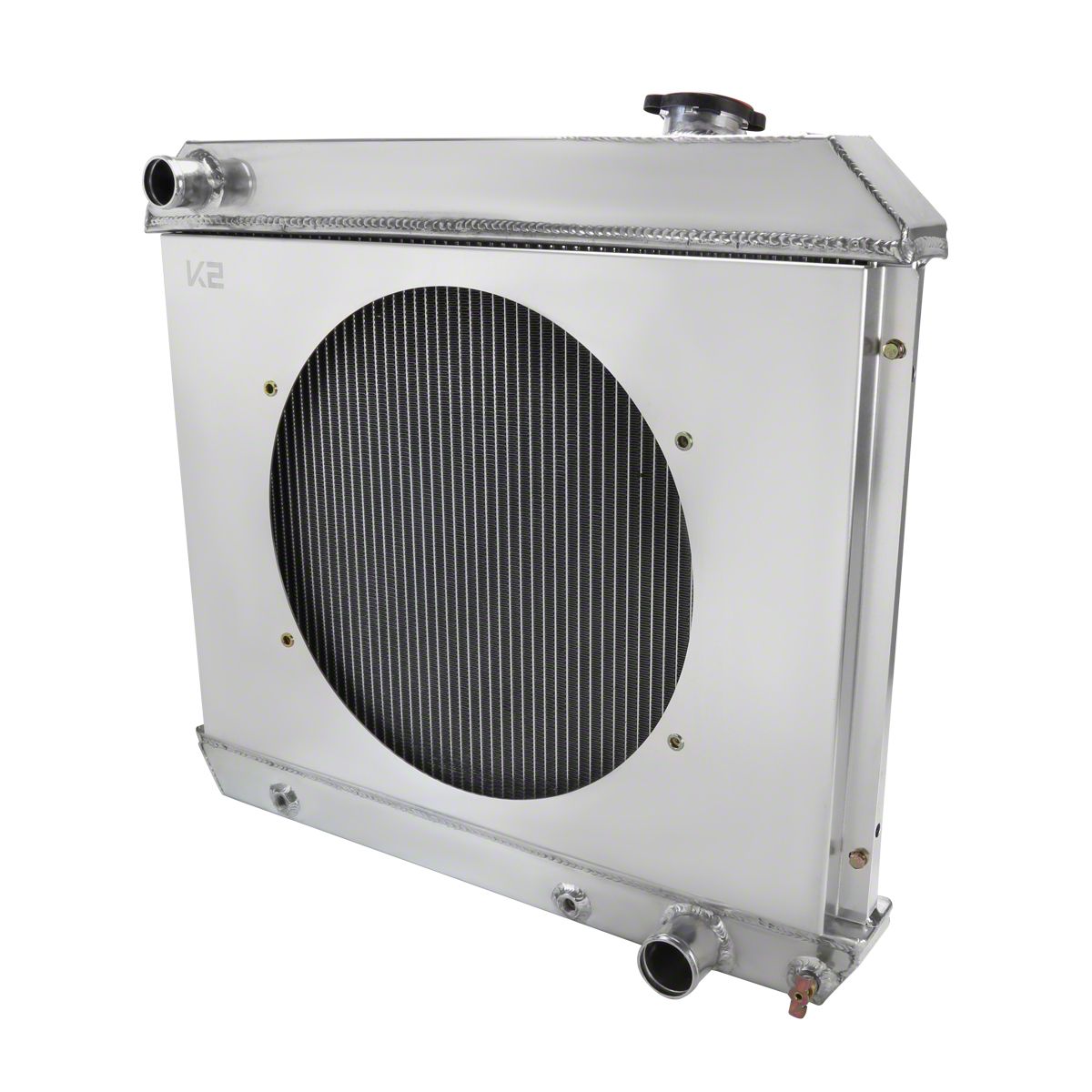 Ecklers Aluminum Performance Radiator with Fan Shroud; 3-Row (63-66 283 ...