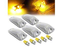 Amber LED Cab Lights; Chrome (88-00 C1500, C2500, C3500, K1500, K2500, K3500)