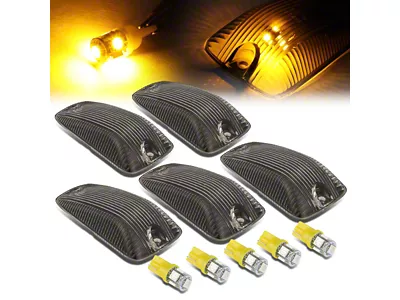 Amber LED Cab Lights; Smoke (88-00 C1500, C2500, C3500, K1500, K2500, K3500)