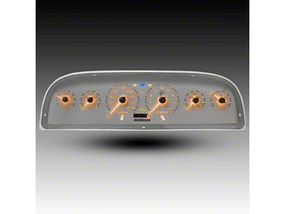 Analog Gauge Panel with GPS Sending Unit and White Faceplate; Orange (60-63 C10, C20, K10, K20)