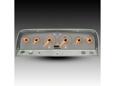 Analog Gauge Panel with GPS Sending Unit and White Faceplate; Orange (64-66 C10, C20, K10, K20)