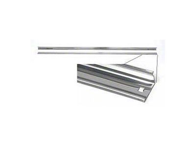 Chevy Truck Angle Bed Strips, Stainless Steel, Unpolished, Long Bed, Step Side, 1960-1966