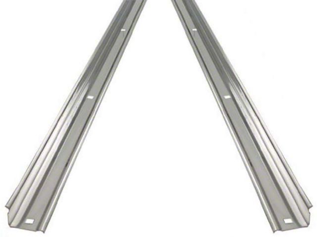 Chevy Truck Angle Strips, Polished Stainless, Long Bed, 1954-1955 1st Series