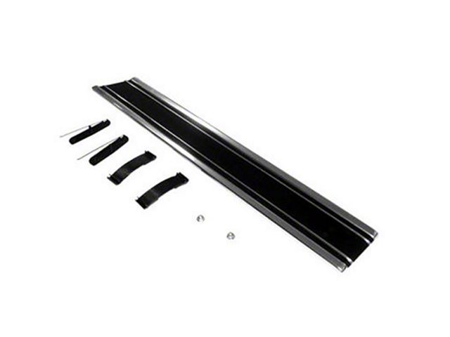 Chevy Truck Bed Molding, Black, Lower, Front, Left, Longhorn, 1969-1972