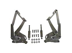 Billet Aluminum Hood Hinges; Polished (60-66 C/K10)