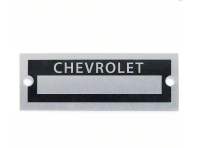 Chevrolet Blank Data VIn Plate