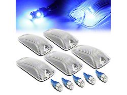 Blue LED Cab Lights; Chrome (88-00 C1500, C2500, C3500, K1500, K2500, K3500)