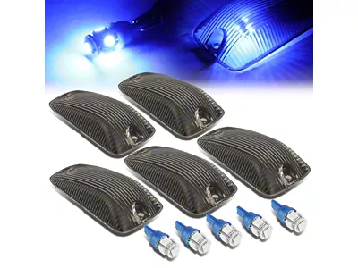 Blue LED Cab Lights; Smoke (88-00 C1500, C2500, C3500, K1500, K2500, K3500)