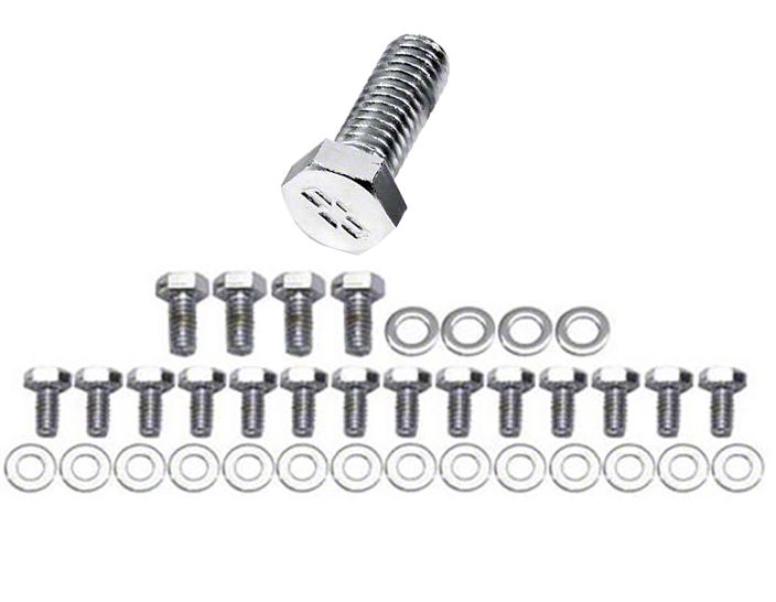 Ecklers Bowtie Valve Cover Bolt St, BB, Chrome, Steel Vlv Cvrs,6587