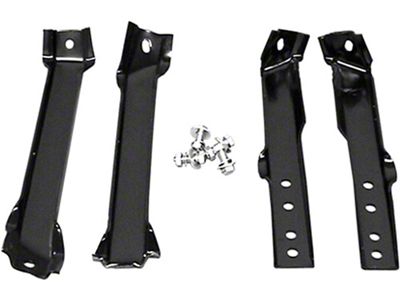 Bumper Bracket Set, Fleetside Rear, 63-66
