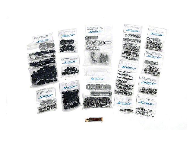 Chevy Truck Cab & Front End Sheet Metal Bolt Kit With BlackOxide Coating, Stainless Steel Hex Head, 1960-1966