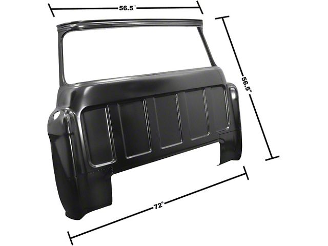 Chevy Truck Cab Rear Panel, Outer, With Large Window, 1955-1959