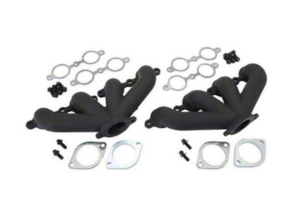 Chevy-GMC Truck Center Dump Cast Iron LS/Vortec Exhaust Manifolds, Black