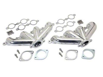 Chevy-GMC Truck Center Dump Cast Iron LS/Vortec Exhaust Manifolds, Chrome