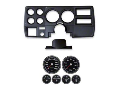 Chevy or Gmc Truck Classic Dash Complete Six Gauge Panel With Autometer Phantom II Electric Gauges, 1970-1981