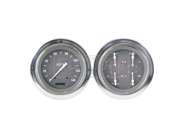 Chevy Truck Classic Instruments SG Series SpeedTachular Analog Gauge Kit, Five Inch, Gray Face With White Pointers, 1954-1955 First Series