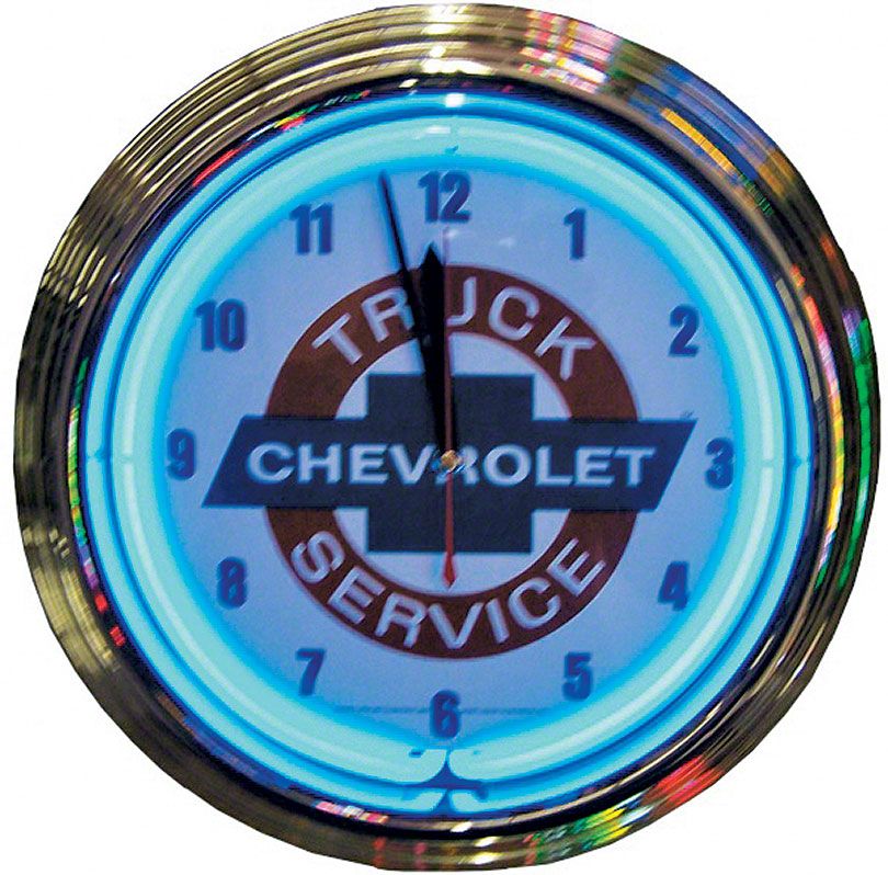 Ecklers Clock,Neon Chevy Truck
