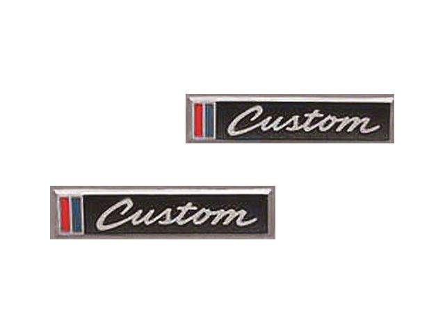 Chevy Truck Custom Door Emblems, Custom, 1967-1968