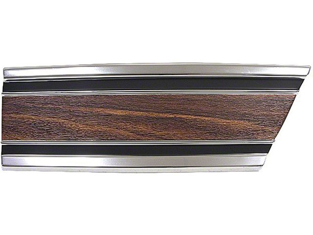 Chevy Truck Custom Front Fender Molding With Wood Grain Insert, Right Lower Rear, 1969-1972