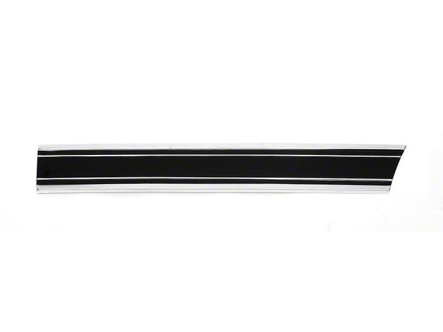 Chevy Truck Custom Sport Fleet Side Molding, Short Bed With Black Insert, Left Front Lower, 1969-1972