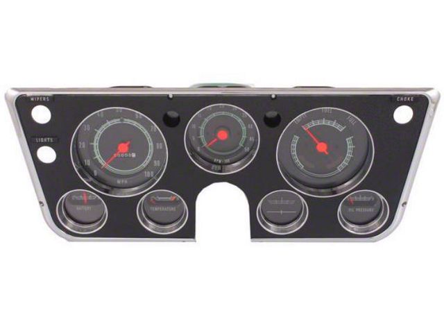 Chevy Truck Dash Cluster Kit, With Tachometer & Without Vacuum Gauge, 1967-1968
