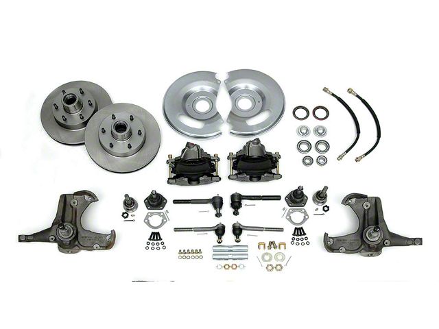 Chevy Truck Disc Brake Kit, Front, With Stock Spindles, 6 Lug, 1963-1970