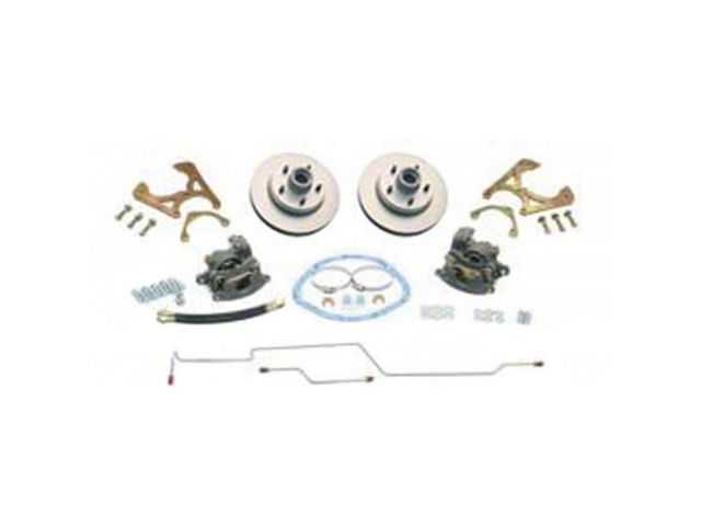 Chevy Truck Disc Brake Kit, Rear, 5 on 5 With Rear Emergency Brake Cables, 1973-1987