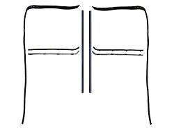 Door Glass and Windowfelt Weatherstrip Set; Stainless Bead Style (64-66 C/K10)