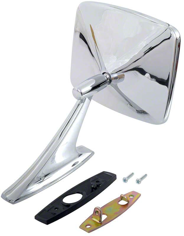 Ecklers Door Mirror; Chrome; Driver or Passenger Side (73-74