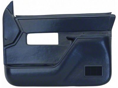 Chevy-GMC Truck Door Panels, Front, Full Size Chevy, Includes Padded Arm Rests, With Black/Gray Cloth Inserts, 1988-1994