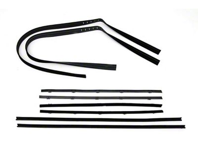 Door Window Felt Kit,w/o Chrome Bead,67-72 8Pc Kit