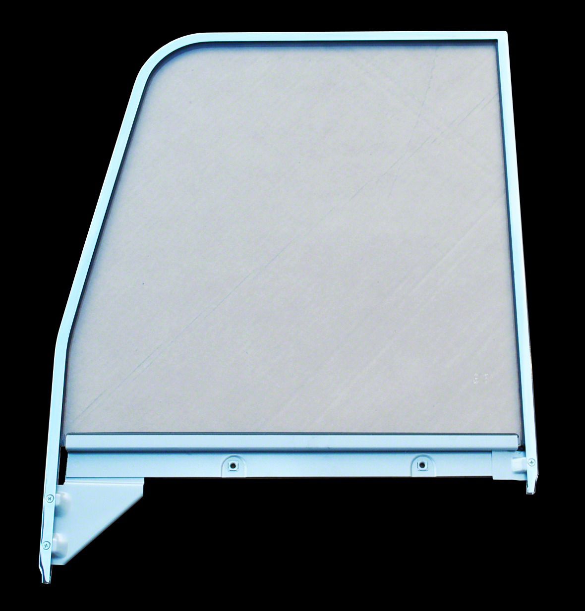 Ecklers Door Window Glass Assembly with Chrome Trim; Clear; Driver Side ...