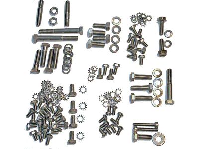 Chevy Truck Engine Bolt Kit, Stainless Steel, 235ci, Use With Original Valve Cover, 1953-1954